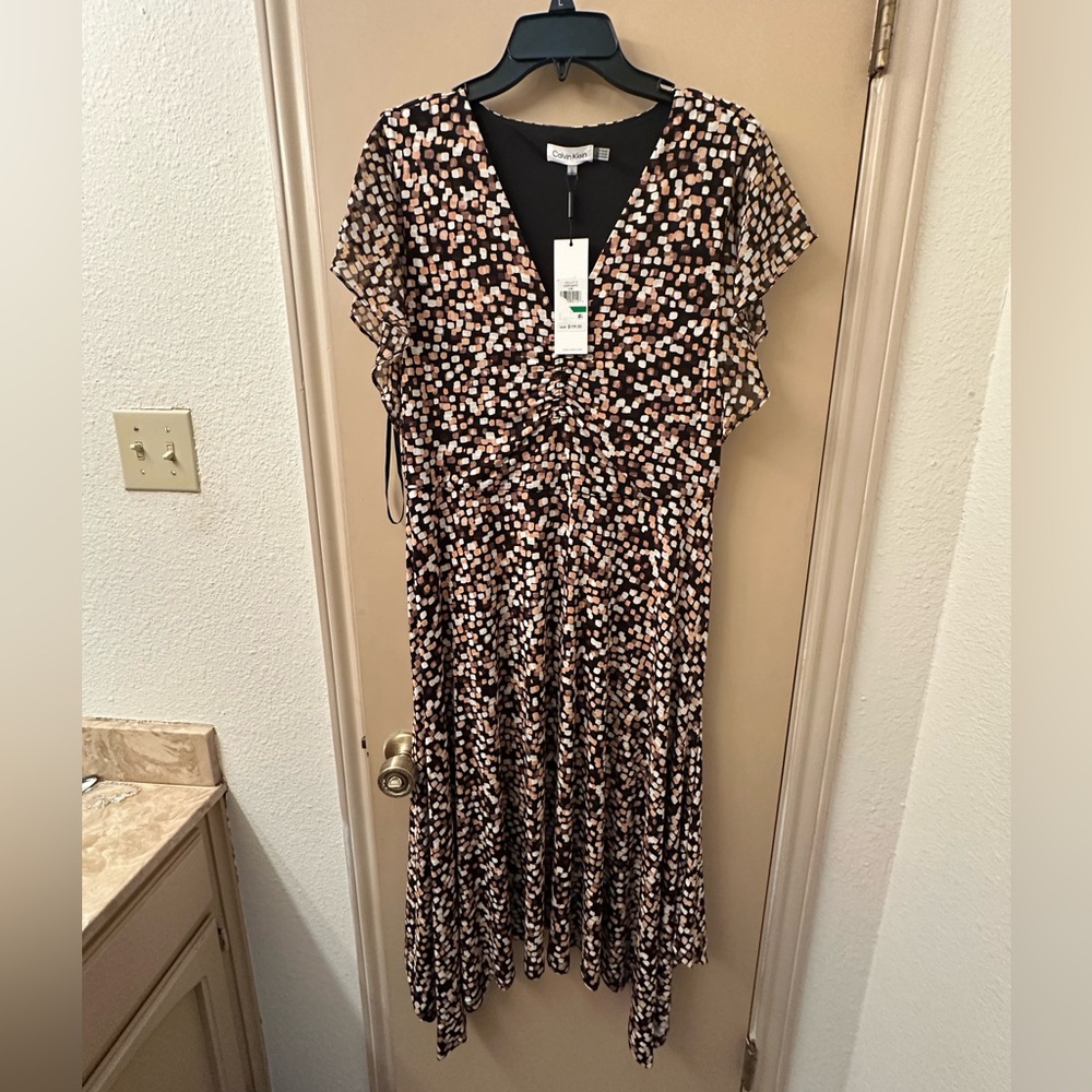 Black, brown, and tan Patterned Dress